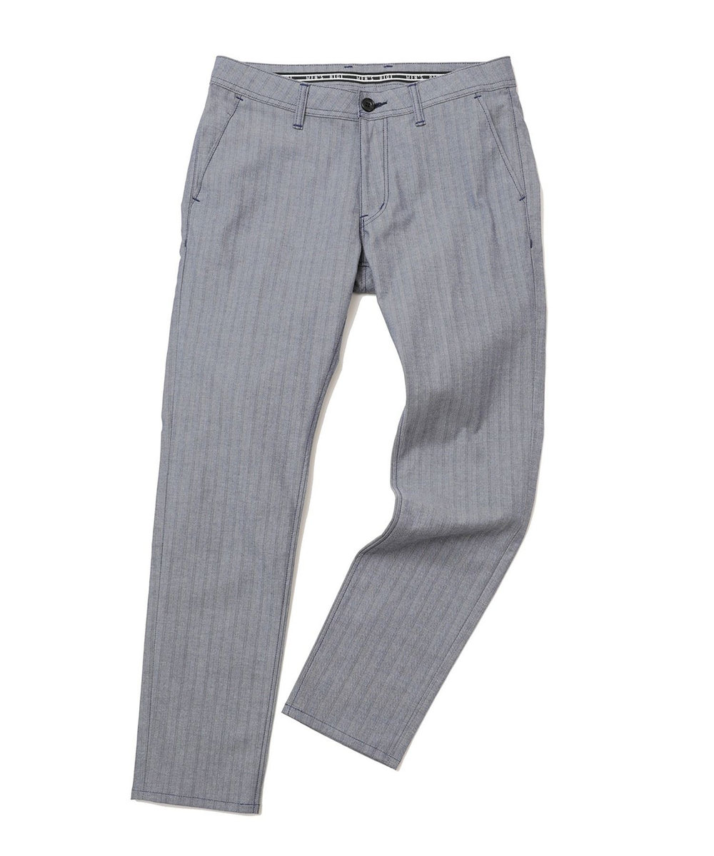 MEN'S BIGI ＜ON/OFF兼用＞シャドーヘリンボーンストレッチパンツ ブルー系その他
