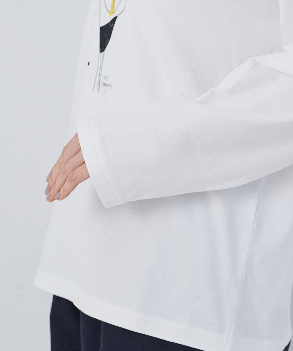 congés payés ADIEU TRISTESSE ichiro yamaguchi. コラボ長袖Ｔシャツ ホワイト系その他