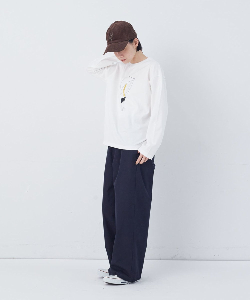 congés payés ADIEU TRISTESSE ichiro yamaguchi. コラボ長袖Ｔシャツ ホワイト系その他