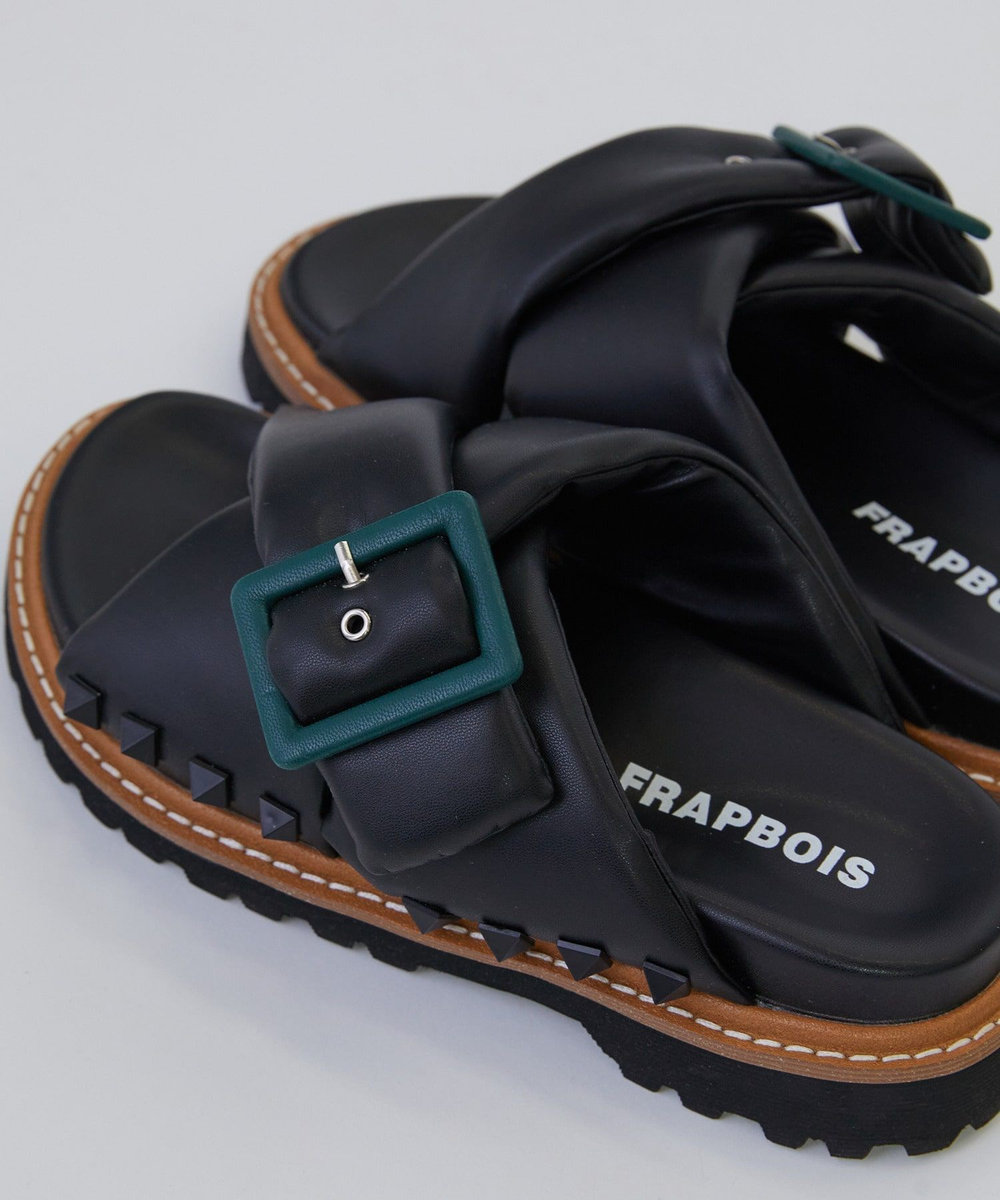 FRAPBOIS クロスサンダル ブラック