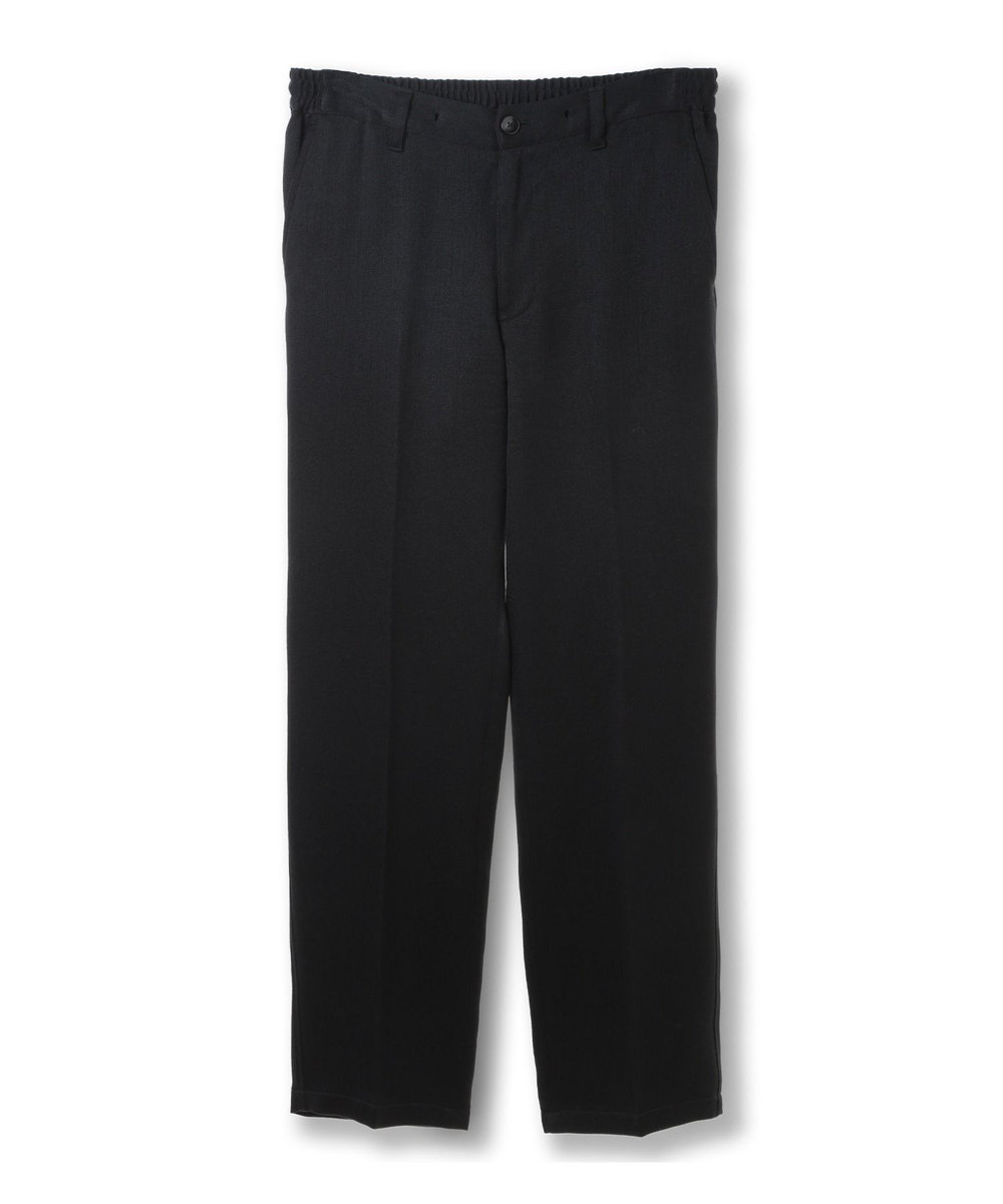 MEN'S BIGI デニム調ツイードストレッチパンツ ブラック