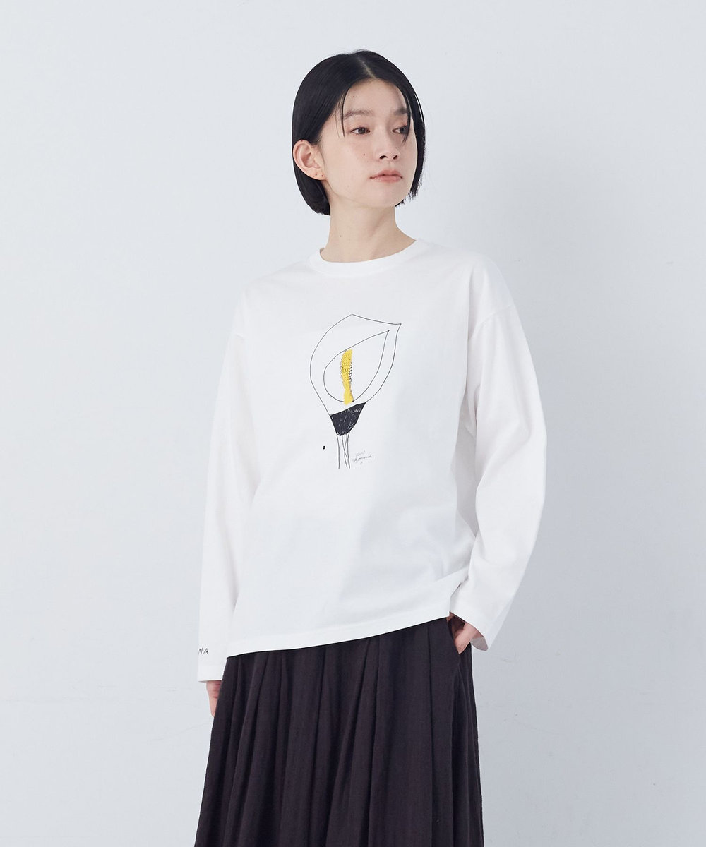 congés payés ADIEU TRISTESSE ichiro yamaguchi. コラボ長袖Ｔシャツ ホワイト系その他