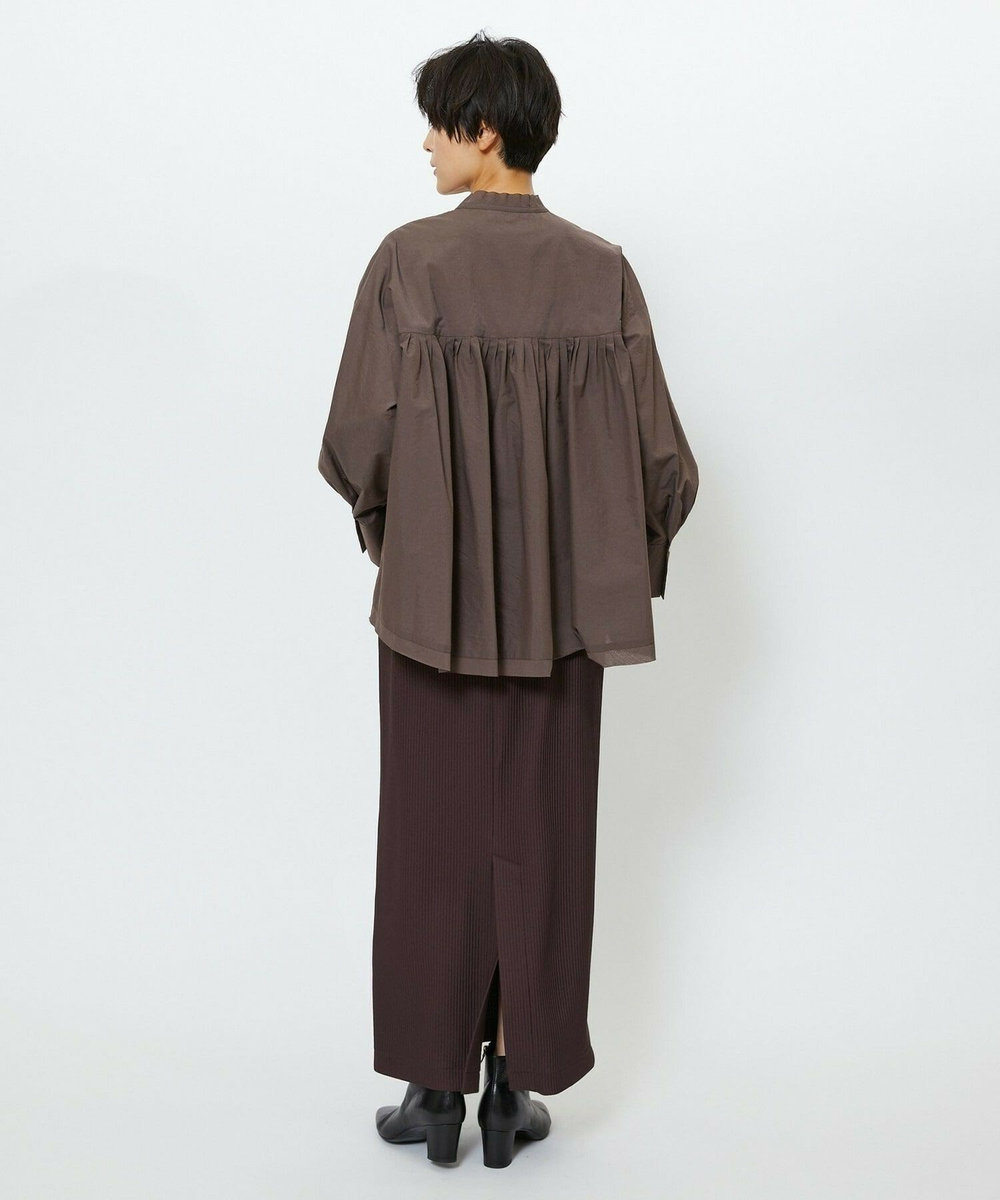 feerique feerique　エアリーコットンAラインブラウス ブラウン