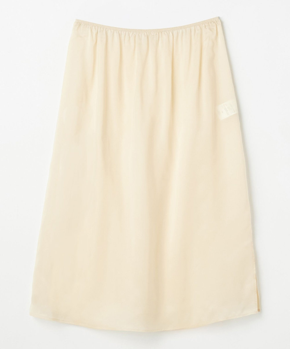 DÉPAREILLÉ SILK POLY TIERED PLEATS SKIRT / シルクポリティアードプリーツスカート ベージュ
