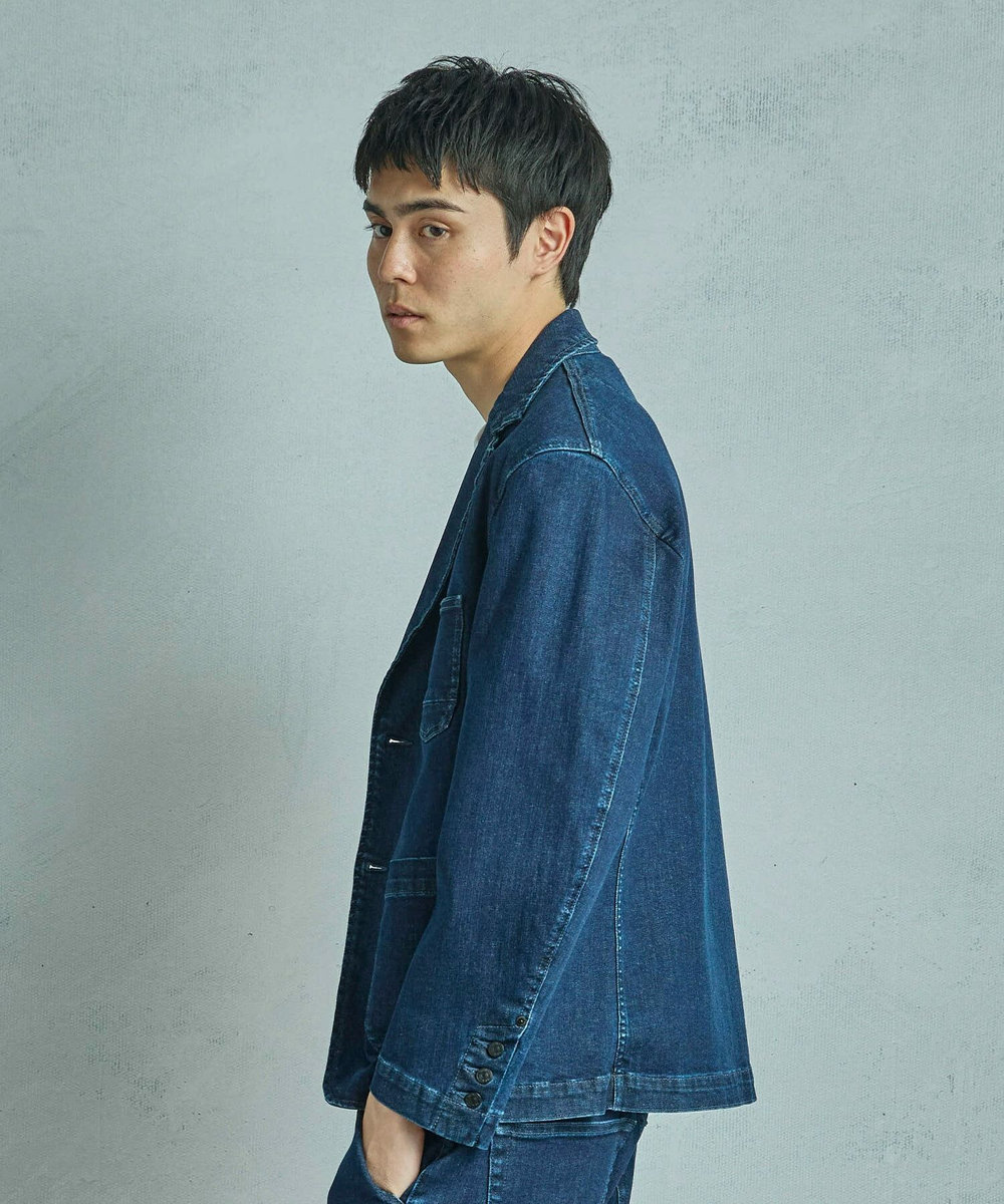MEN'S BIGI 【DENHAM/デンハム】別注 デニムテーラードジャケット インディゴブルー