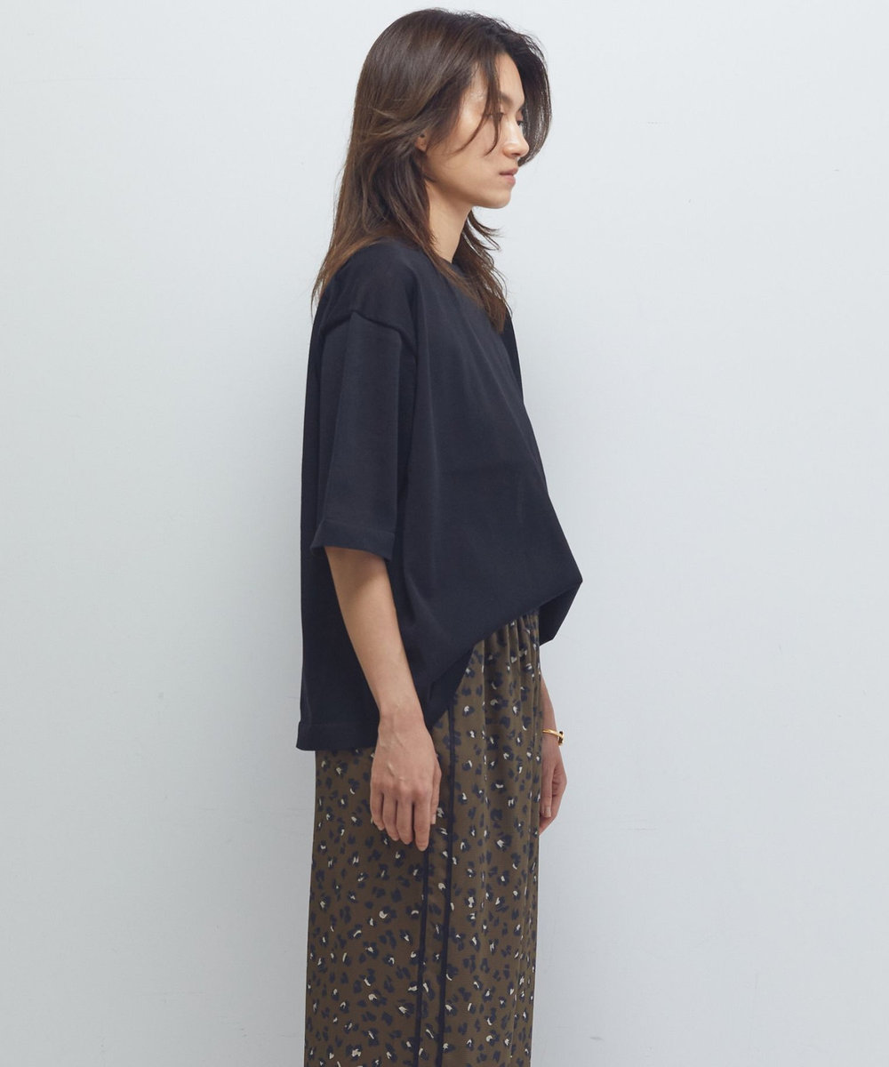 1er Arrondissement ドライニットTシャツ ブラック
