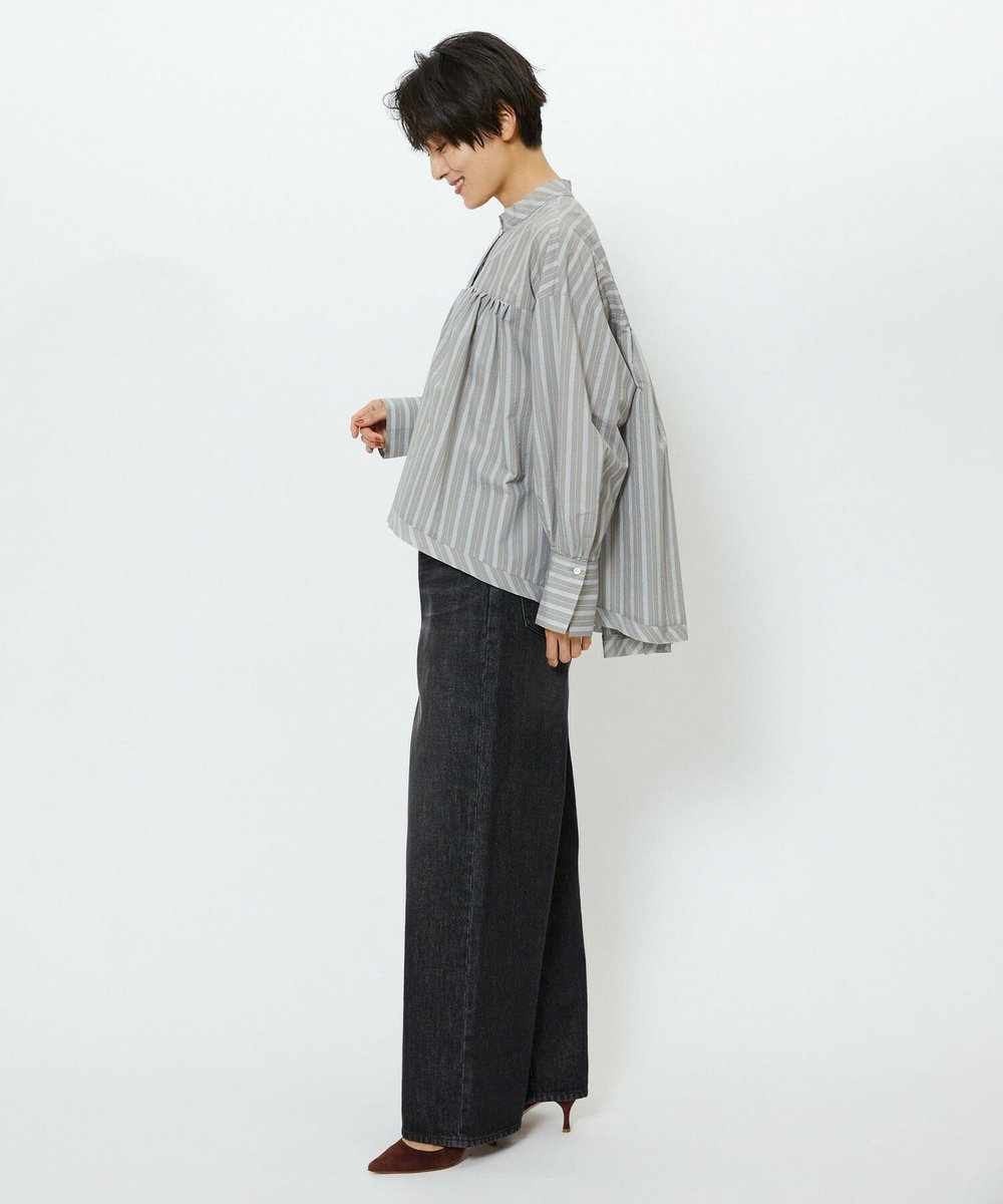 feerique feerique　エアリーコットンAラインブラウス ブラウン