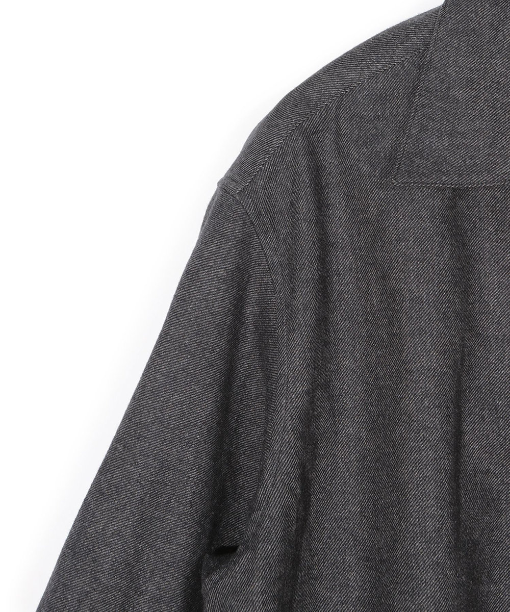 MEN'S BIGI 【50th Anniv . 菊池武夫】SHORT COTTON FLANNEL SHIRTS グレー