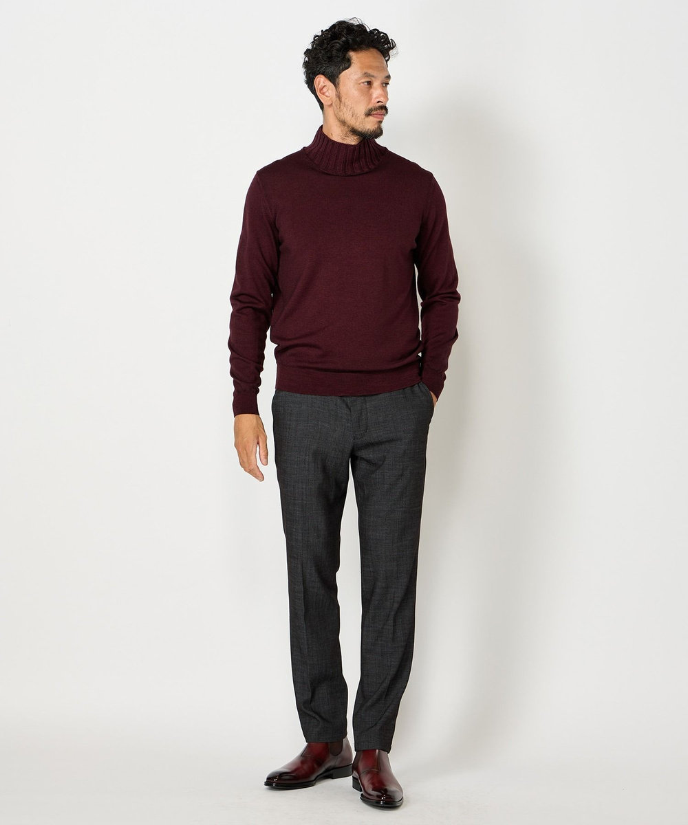 MEN'S BIGI 【FILIPPO DE LAURENTIIS】12G天竺ハイゲージニット ボルドー