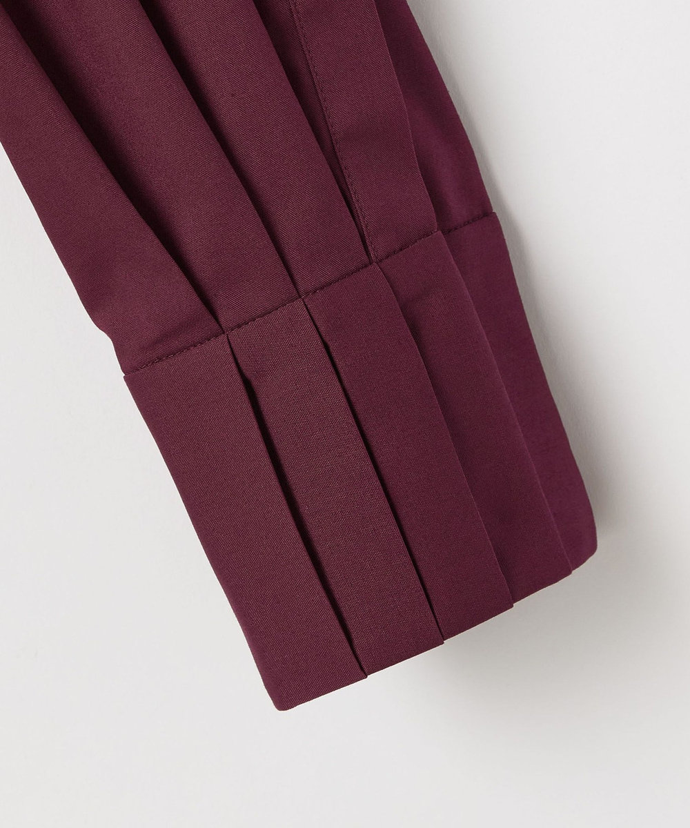 DÉPAREILLÉ POLY COTTON TUCK SHIRT / ポリコットンタックシャツ ボルドー