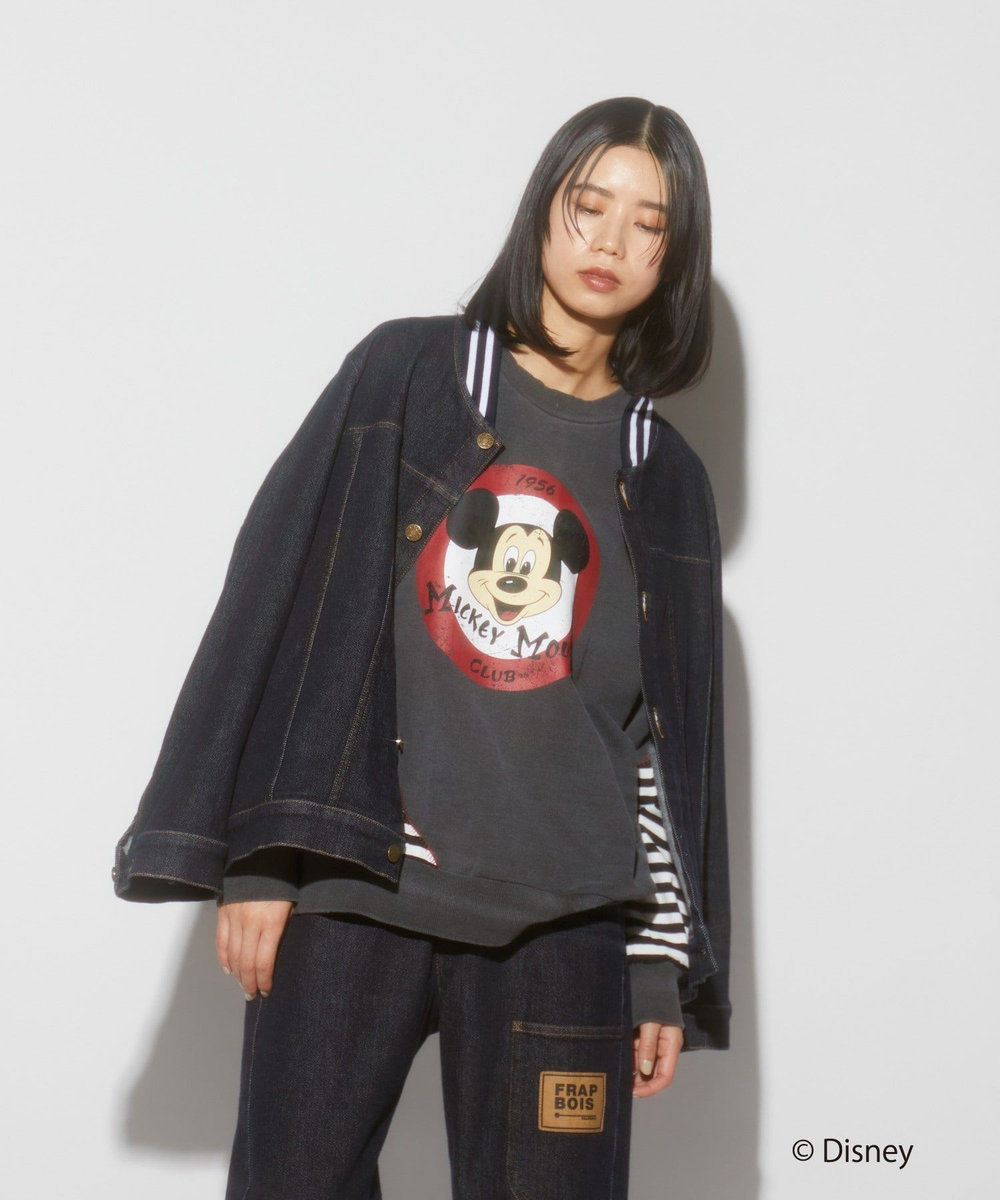FRAPBOIS リメイクスウェット FRAPBOIS＜MICKEY MOUSEコレクション＞ チャコールグレー