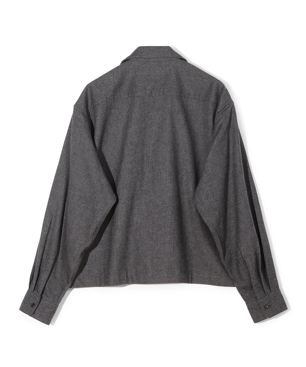 MEN'S BIGI 【50th Anniv . 菊池武夫】SHORT COTTON FLANNEL SHIRTS グレー