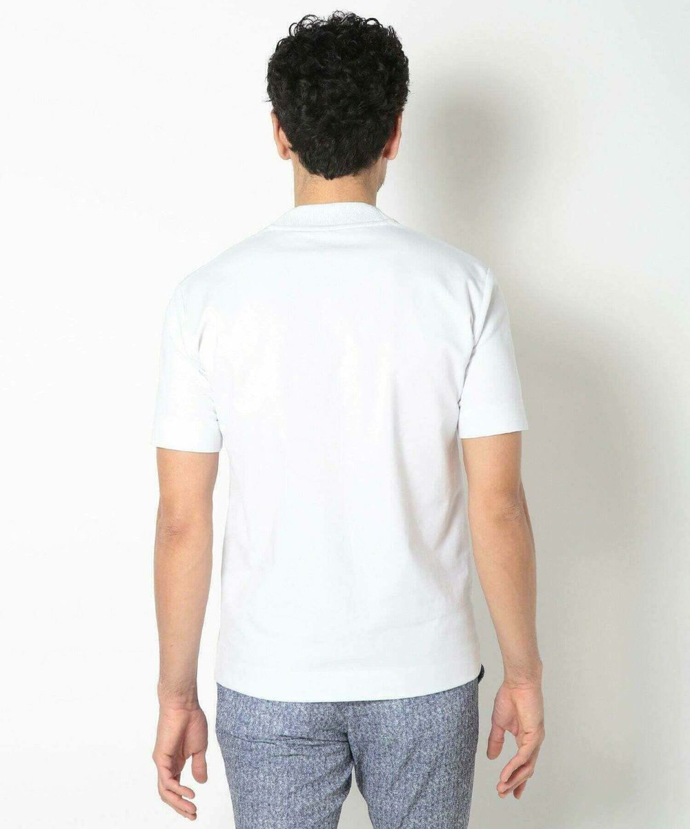 MEN'S BIGI 【ACTIVE TAILOR/アクティブテイラー】シルケットスムースVネックTシャツ＜接触冷感 / UVカット＞ ホワイト