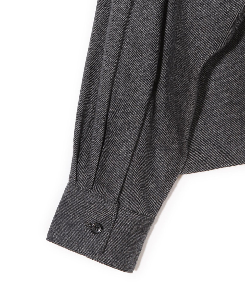 MEN'S BIGI 【50th Anniv . 菊池武夫】SHORT COTTON FLANNEL SHIRTS グレー