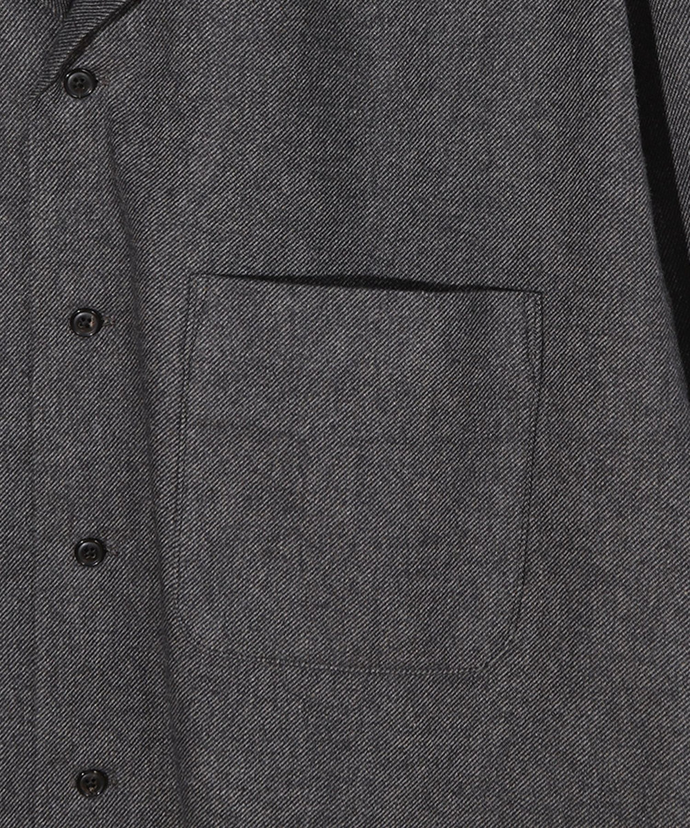 MEN'S BIGI 【50th Anniv . 菊池武夫】SHORT COTTON FLANNEL SHIRTS グレー