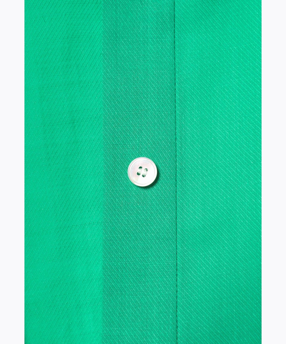 DÉPAREILLÉ RAMIE TWILL REGULAR COLLAR SHIRT / ラミーツイルレギュラーカラーシャツ グリーン