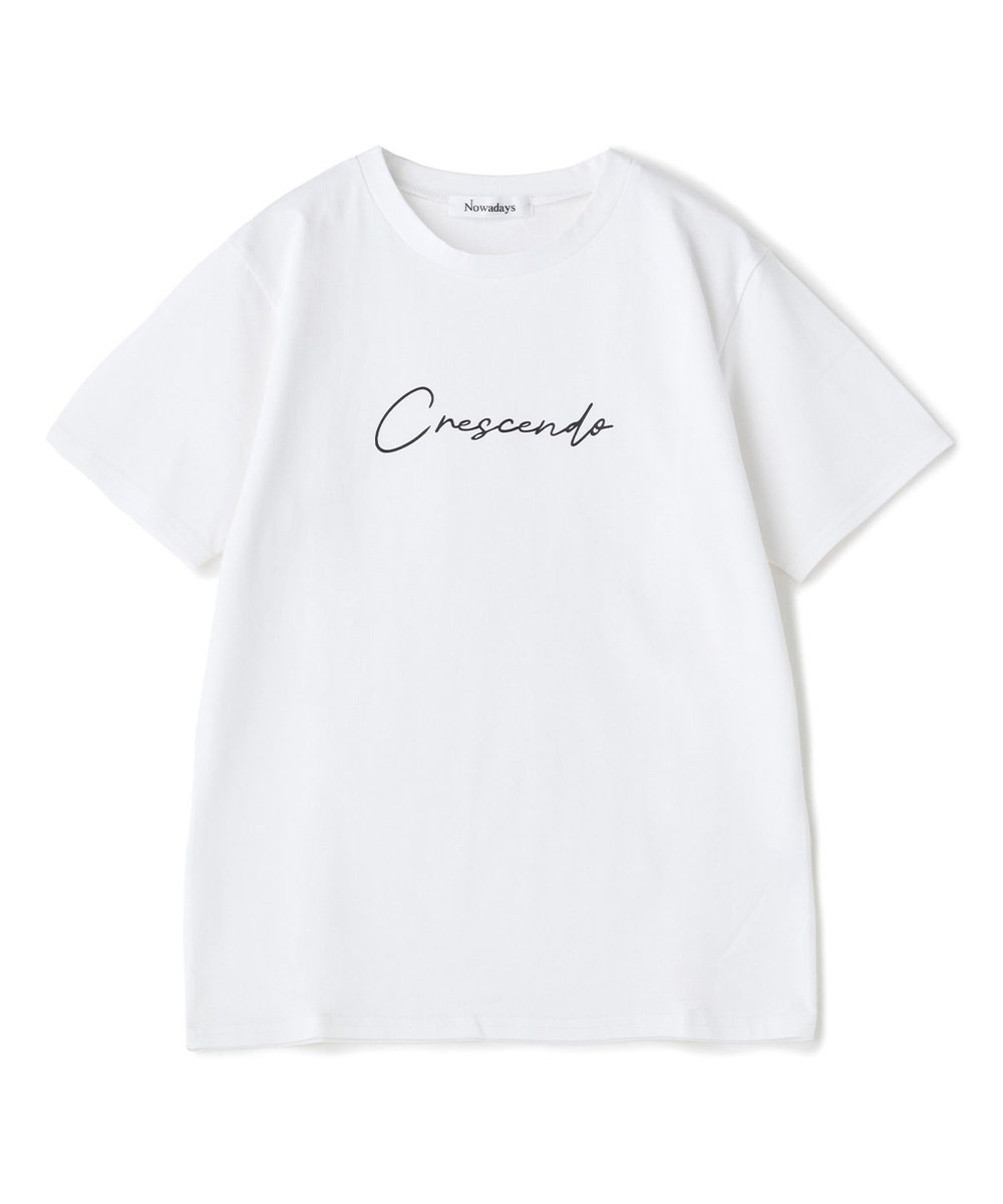 NOWADAYS シルケットコットンロゴTシャツ ホワイト