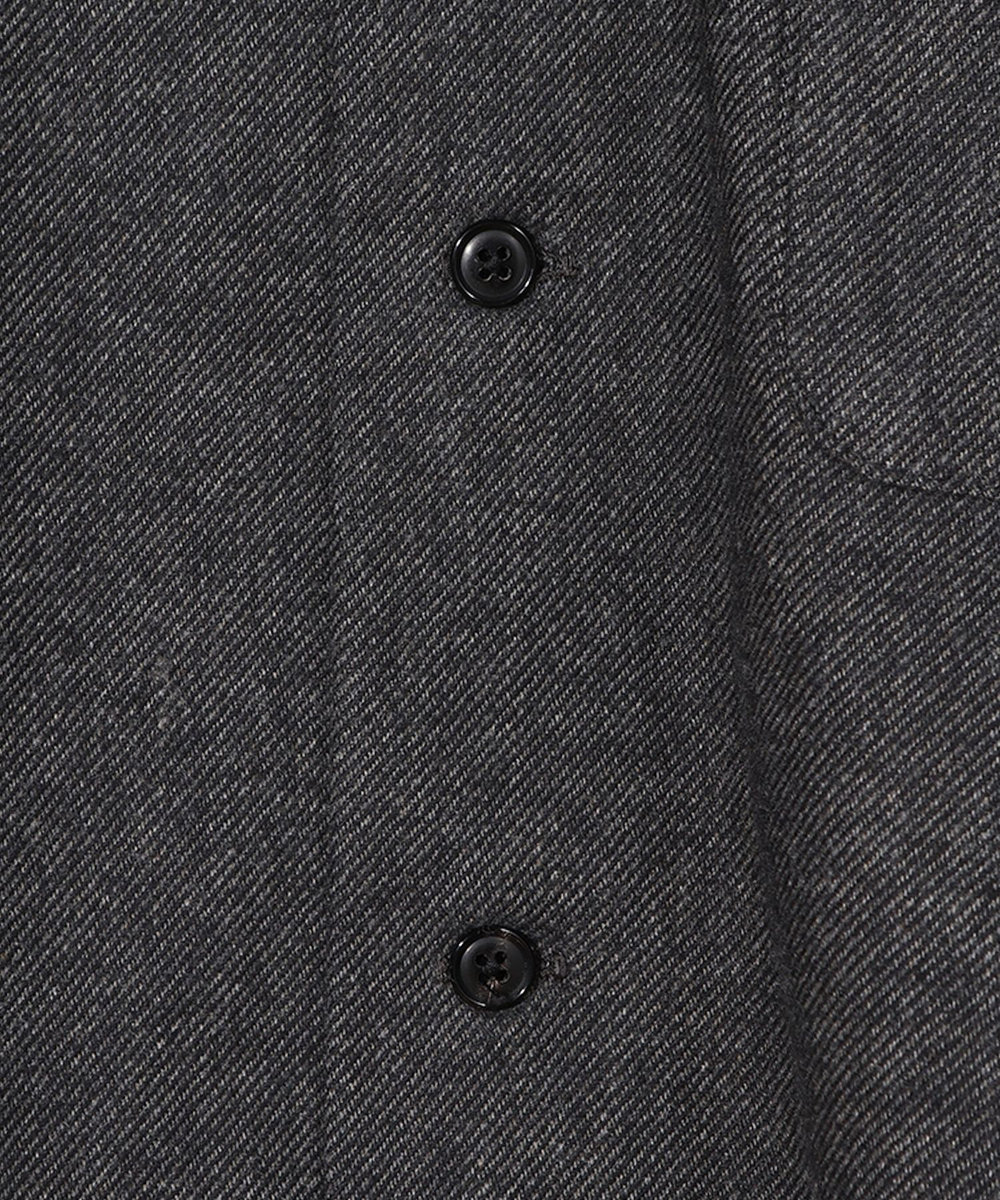 MEN'S BIGI 【50th Anniv . 菊池武夫】SHORT COTTON FLANNEL SHIRTS グレー