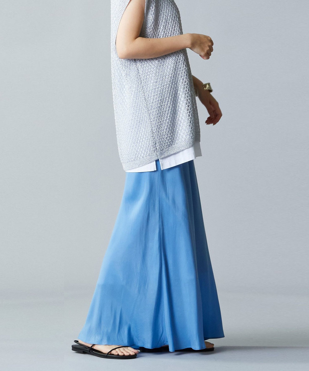 1er Arrondissement キュプラツイルマーメイドスカート ブルー