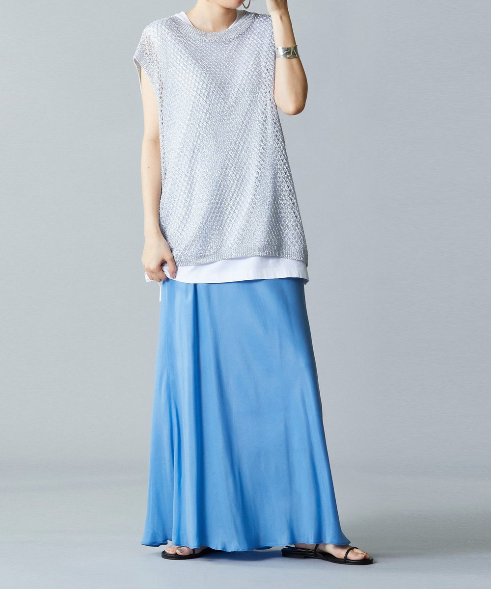 1er Arrondissement キュプラツイルマーメイドスカート ブルー