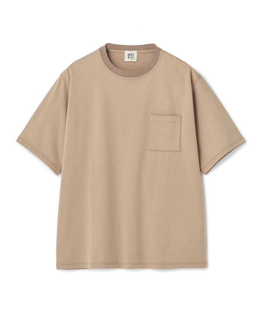 MEN'S BIGI フィブリルジャージー クルーネックTシャツ ベージュ