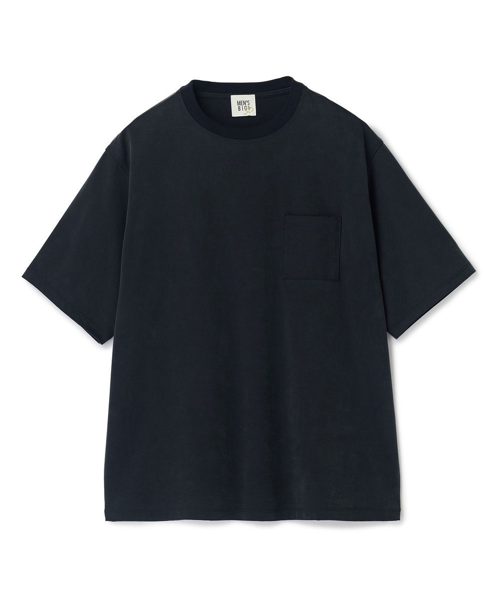 MEN'S BIGI フィブリルジャージー クルーネックTシャツ ブラック