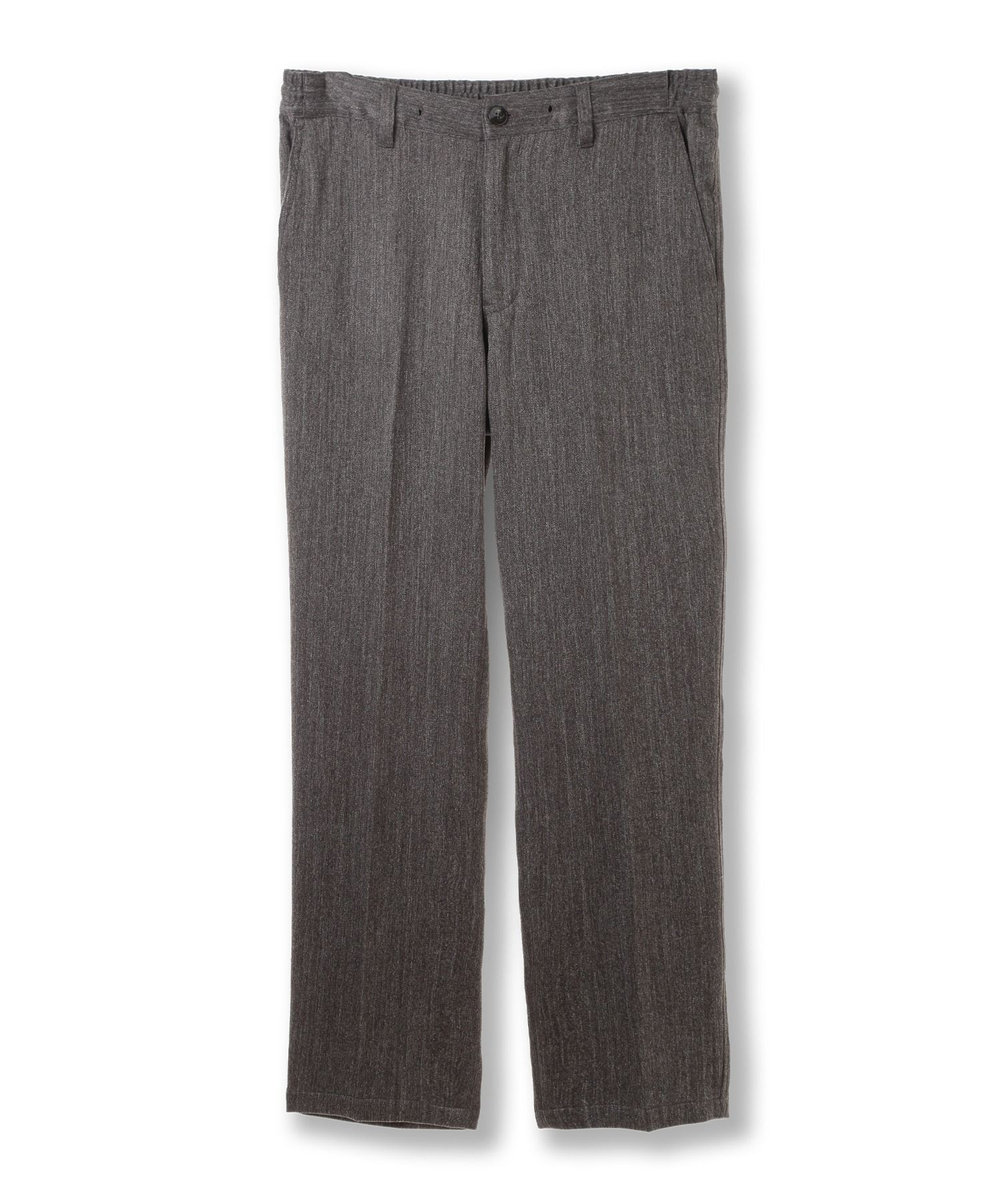 MEN'S BIGI デニム調ツイードストレッチパンツ モカ