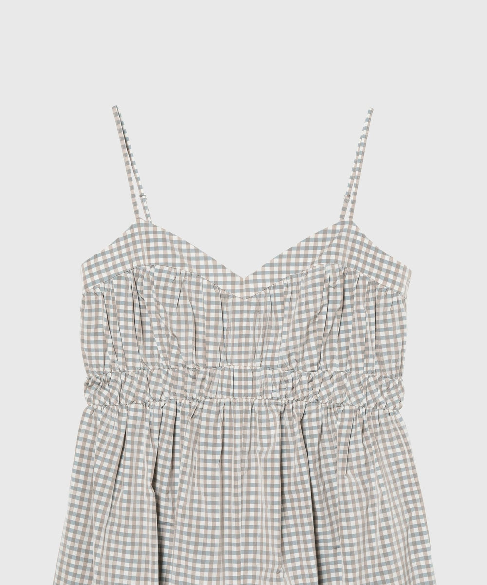 DÉPAREILLÉ GINGHAM WIDE SALOPETTE / ギンガムワイドサロペット チェック