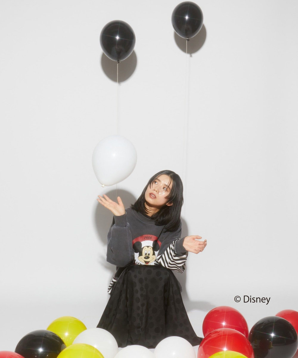 FRAPBOIS リメイクスウェット FRAPBOIS＜MICKEY MOUSEコレクション＞ チャコールグレー