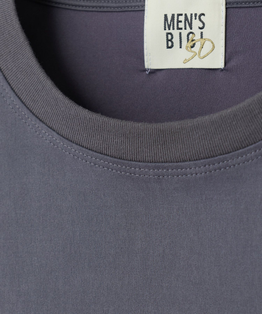 MEN'S BIGI フィブリルジャージー クルーネックTシャツ グレー