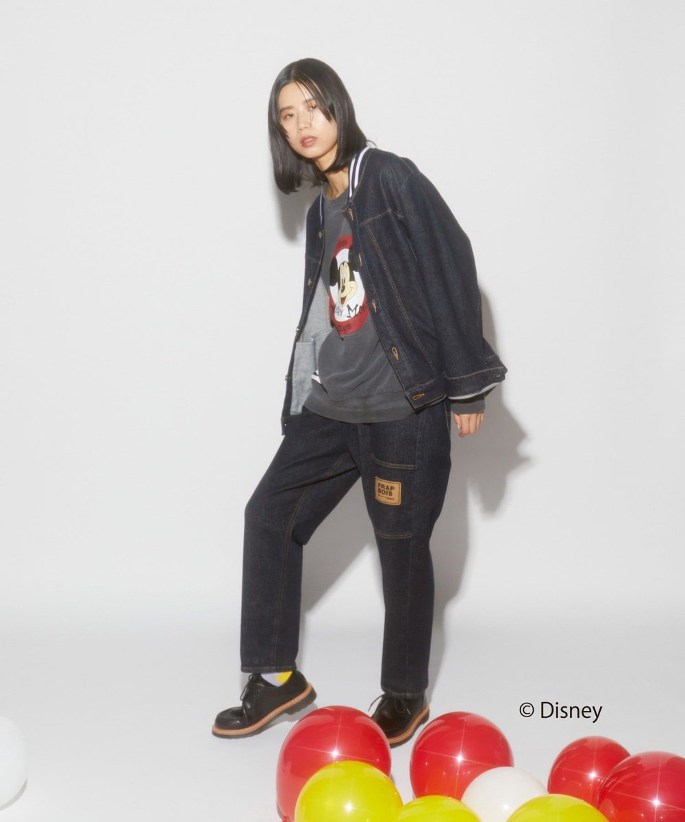 FRAPBOIS リメイクスウェット FRAPBOIS＜MICKEY MOUSEコレクション＞ チャコールグレー