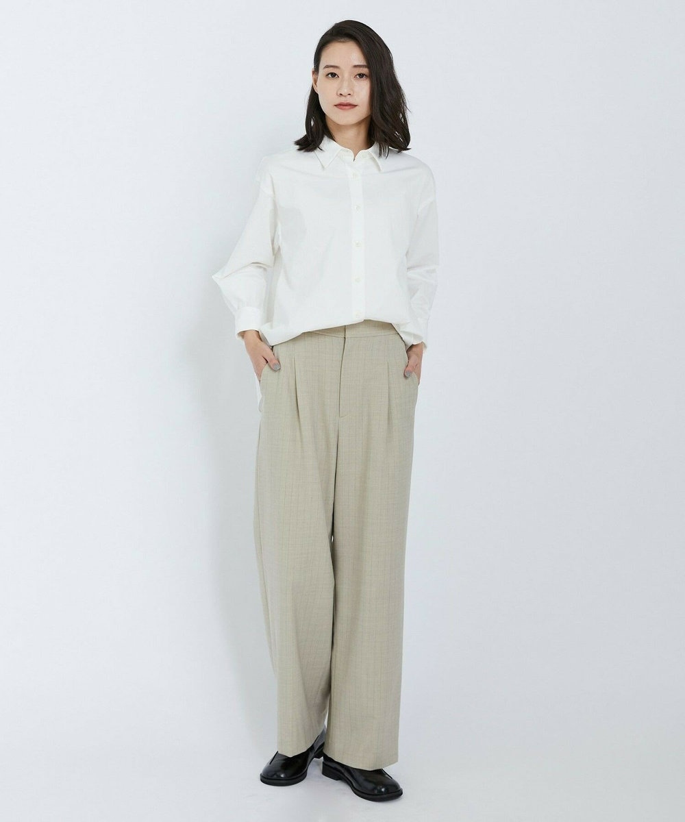 L'EQUIPE 2wayピンストライプパンツ ベージュ