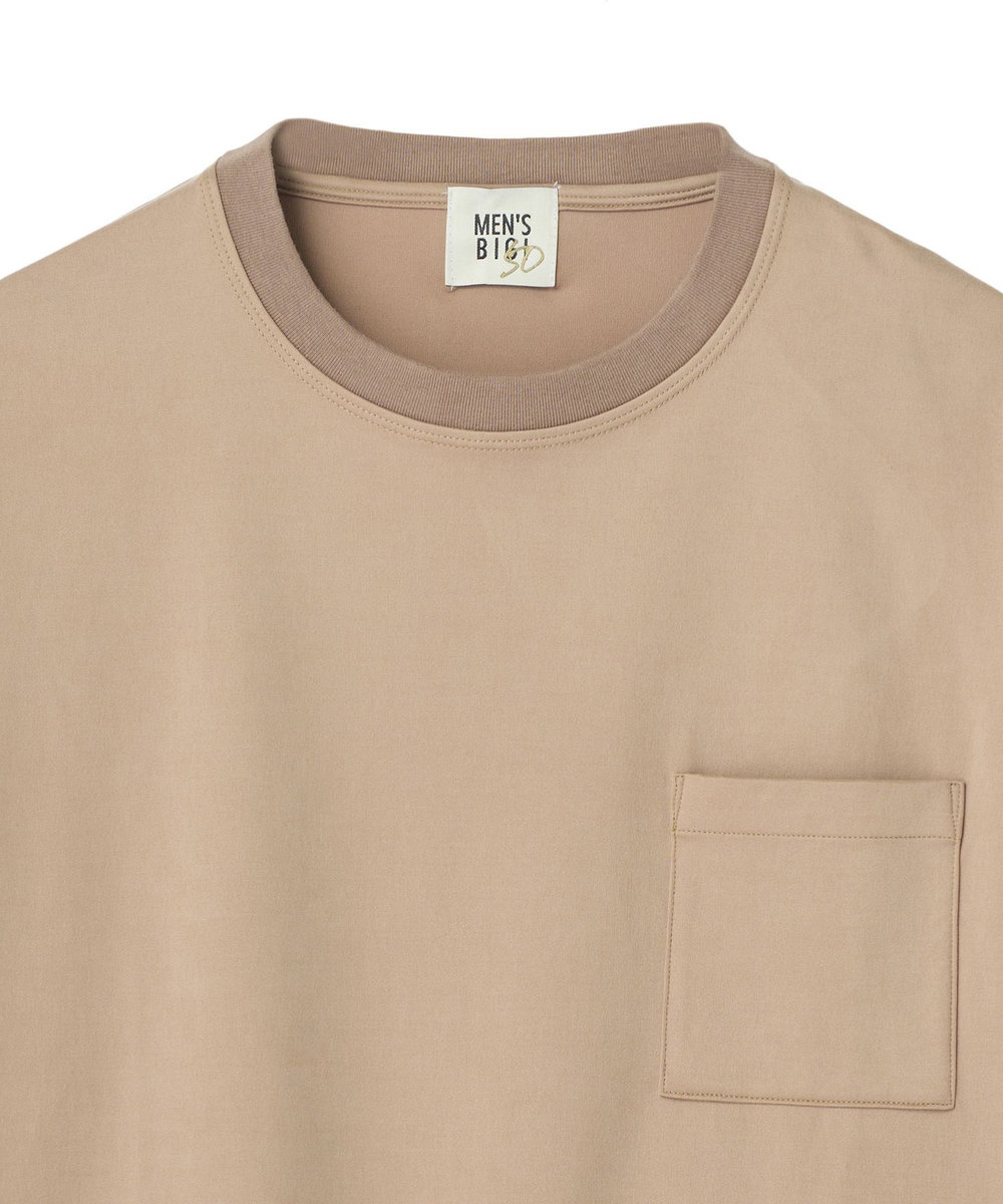 MEN'S BIGI フィブリルジャージー クルーネックTシャツ ベージュ