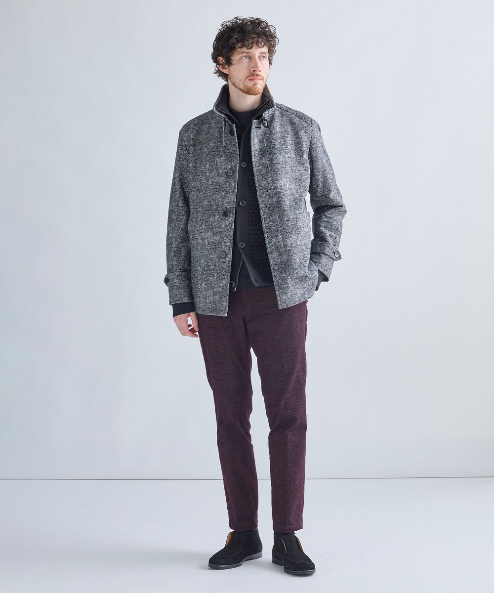 MEN'S BIGI ハイパワー2wayストレッチスタンドカラーブルゾン［保温］ ブラック