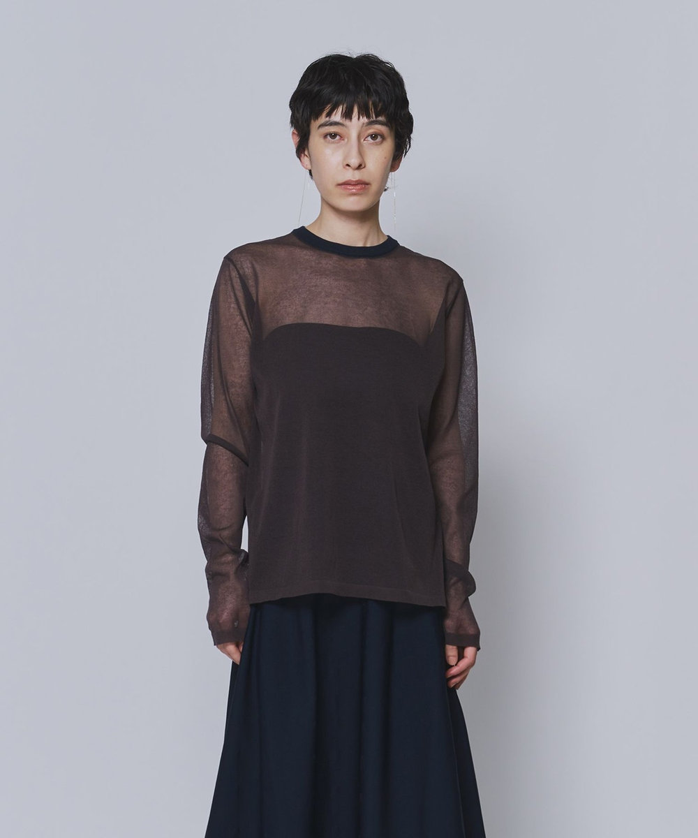 1er Arrondissement ＜LOWER（ローヴァー）＞“18 Plainstitch"シアーニット カーキ