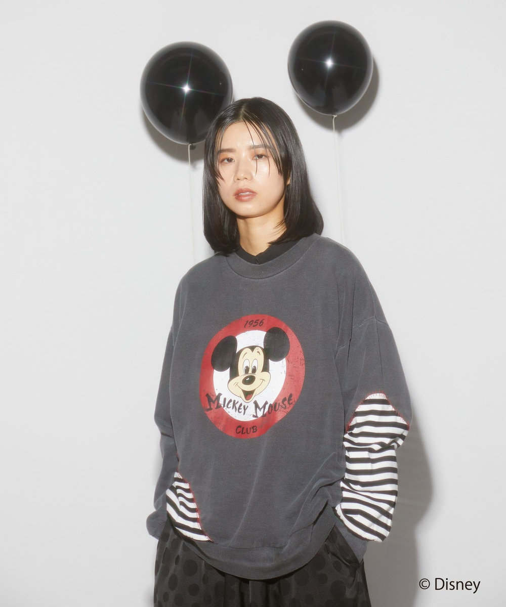 FRAPBOIS リメイクスウェット FRAPBOIS＜MICKEY MOUSEコレクション＞ チャコールグレー