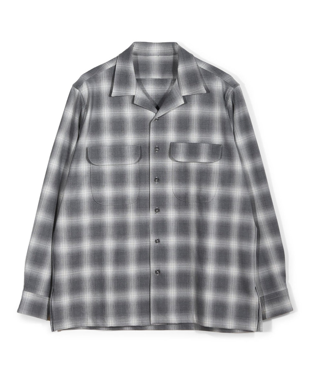 MEN'S BIGI ダブルポケットオンブレーチェックシャツ＜ストレッチ＞ グレー系その他