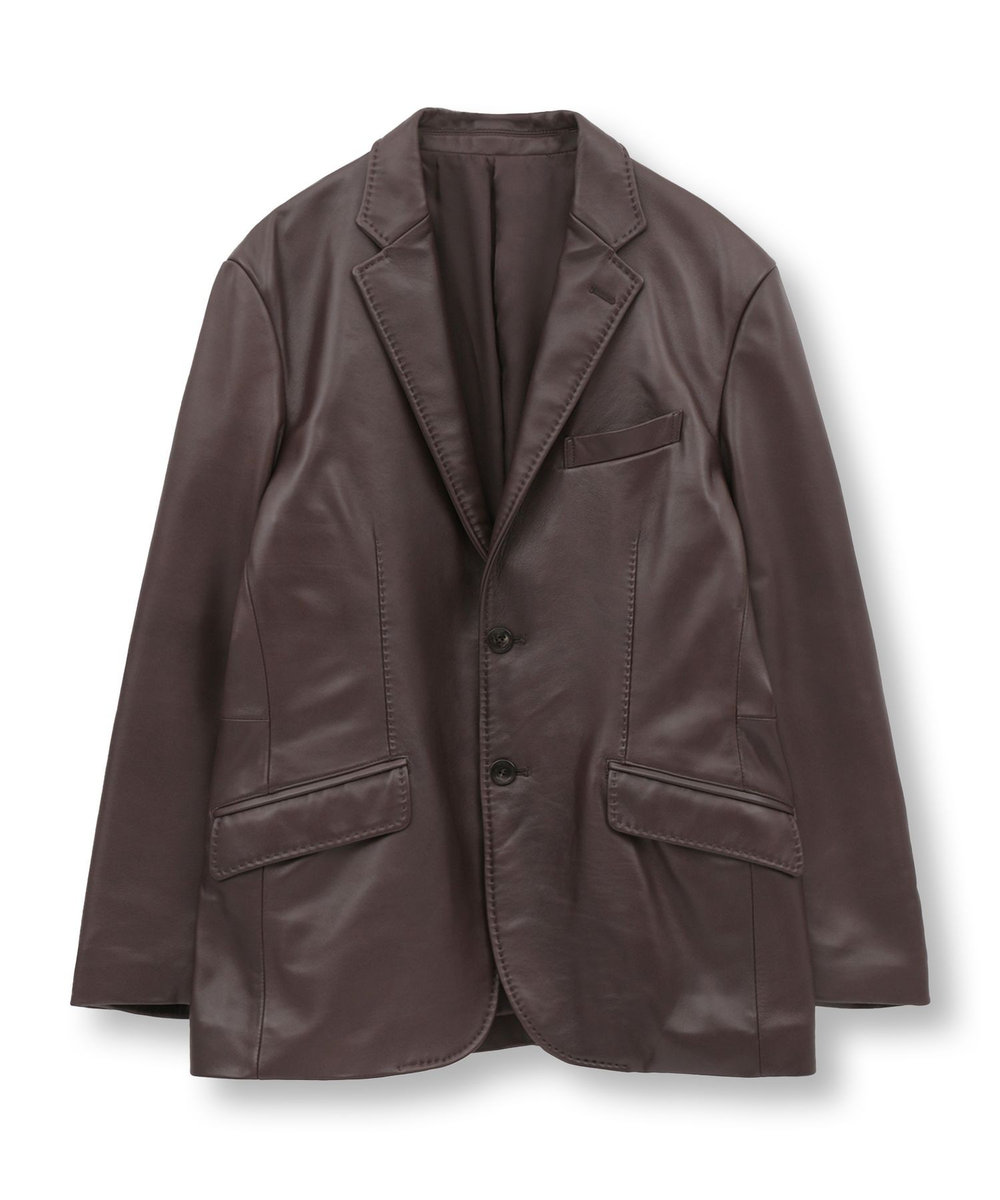 MEN'S BIGI シープレザーテーラードジャケット ブラウン