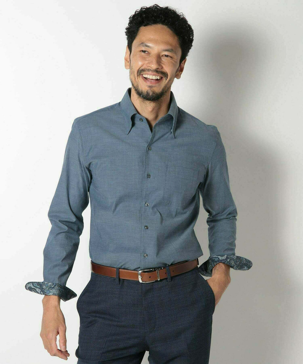 MEN'S BIGI アドバンレザーリバーシブルドレスベルト キャメル