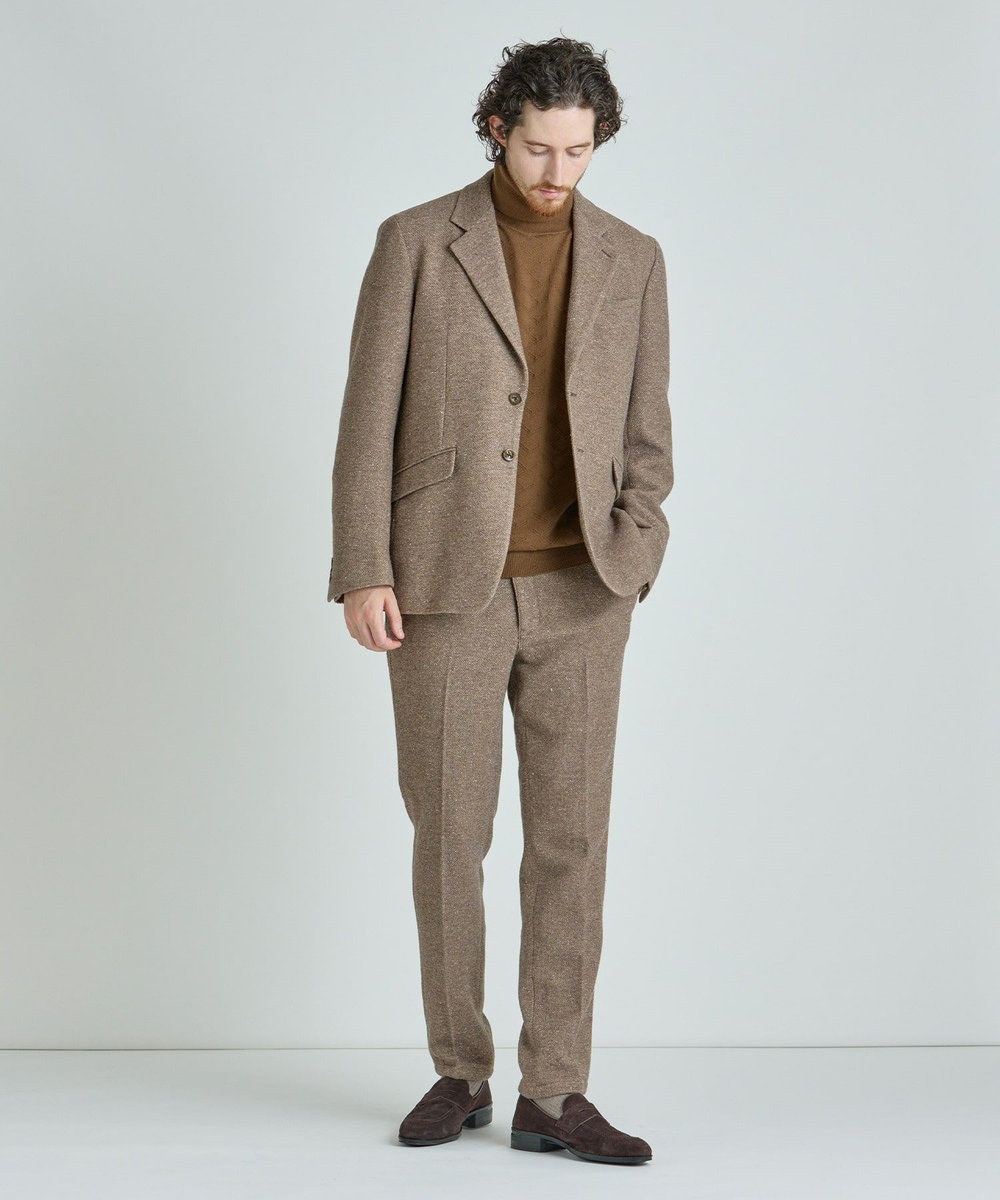 MEN'S BIGI シルクネップウール絡みジャケット ベージュ