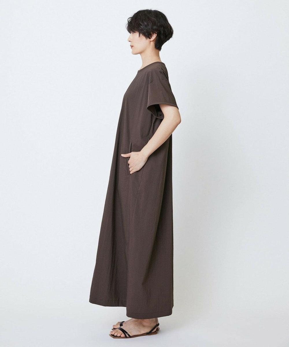 feerique feerique　ポリナイロンストレッチTシャツワンピース ブラウン