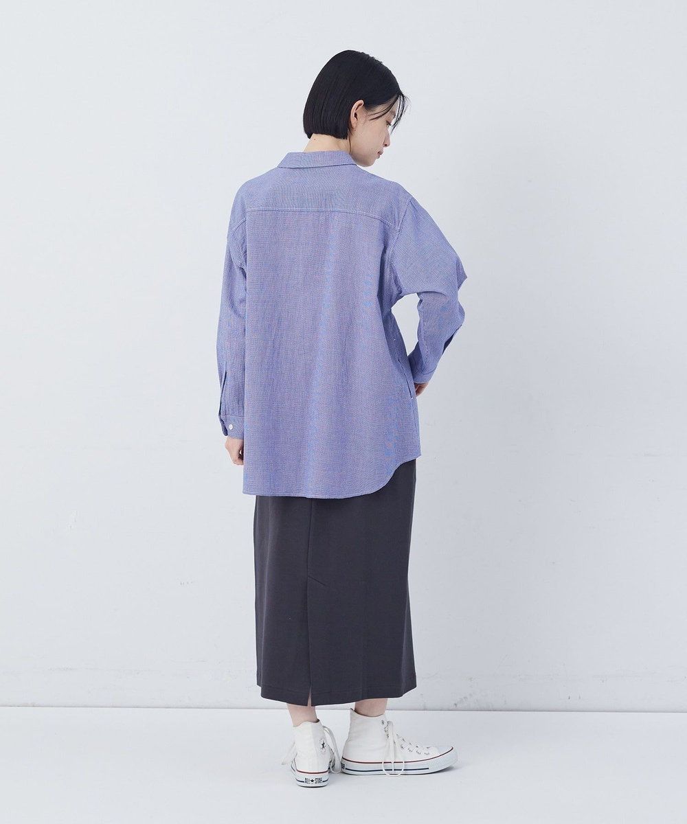 congés payés ADIEU TRISTESSE シングルガーゼポケット付きシャツ ブルー系その他