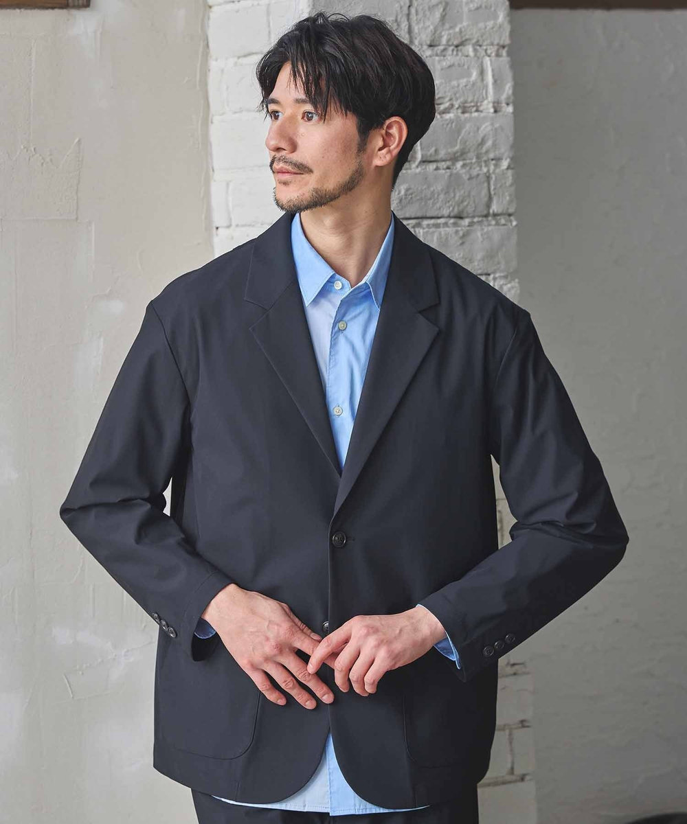 UNION STATION 【接触冷感】360度ストレッチ接触冷感ジャケット ネイビー