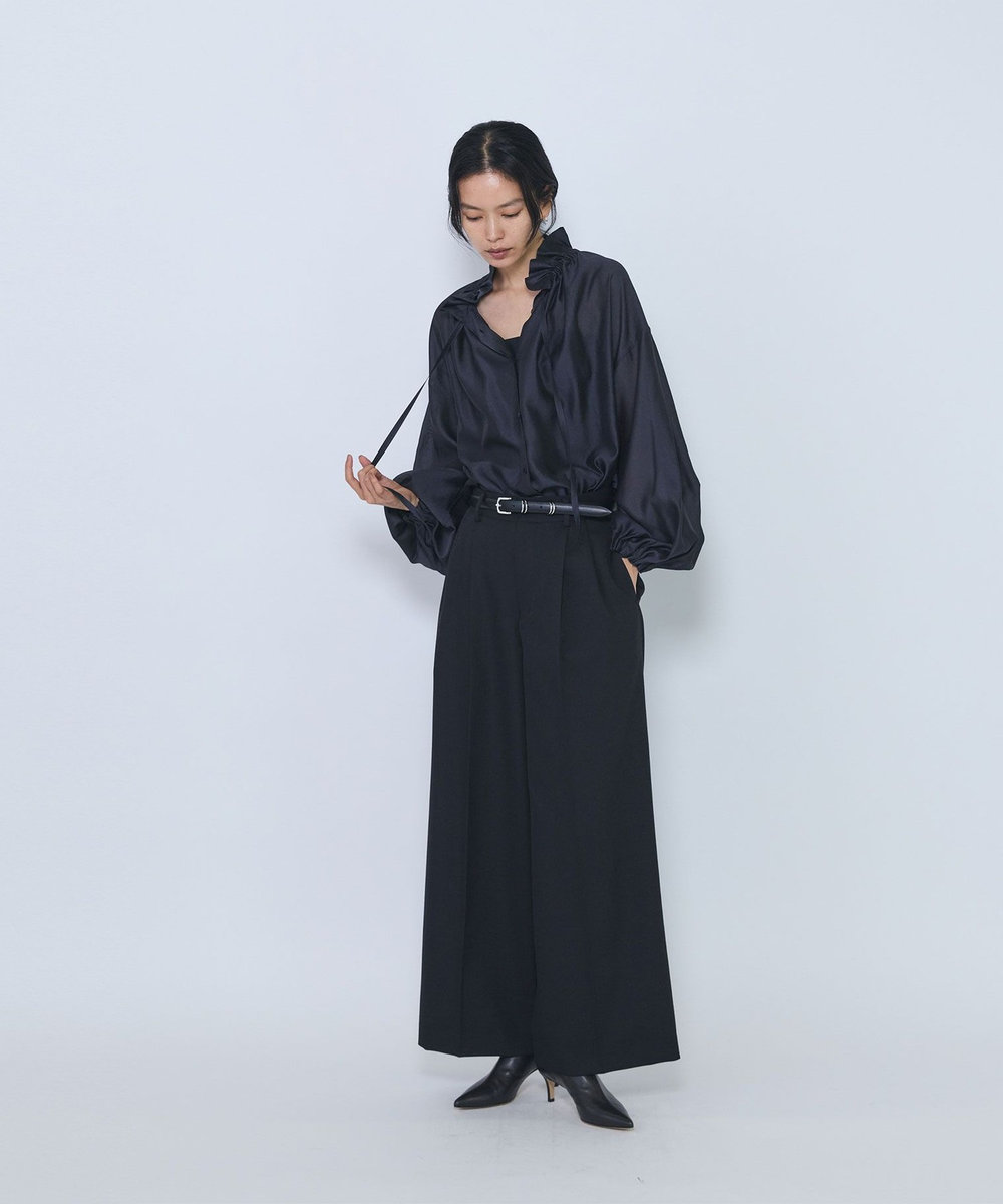 1er Arrondissement ニュアンスブラウス ブラック