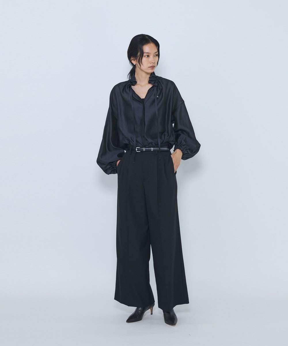 1er Arrondissement ニュアンスブラウス ブラック