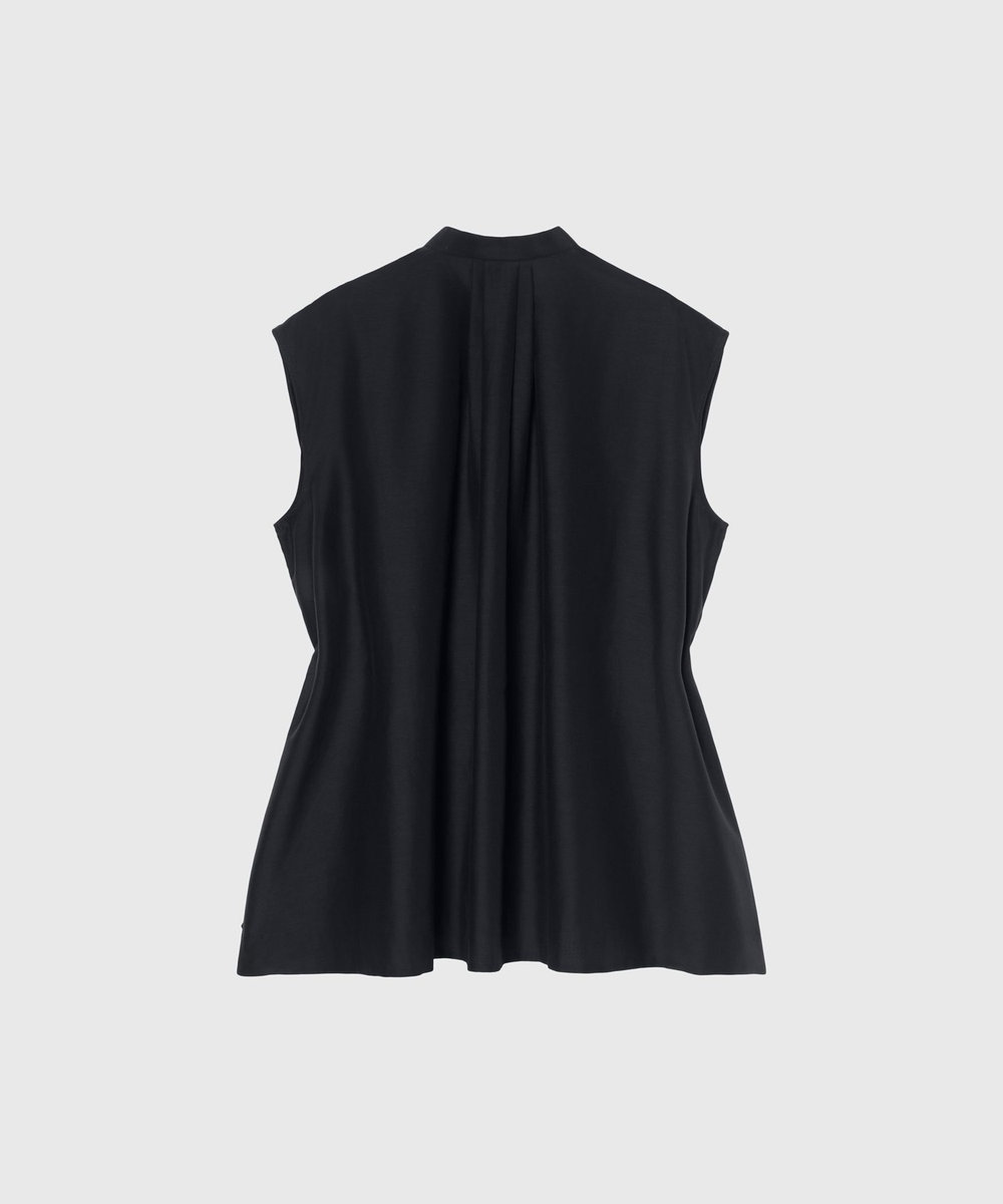DÉPAREILLÉ 	COTTON SILK LAWN BLOUSE / コットンシルクローンブラウス ネイビー
