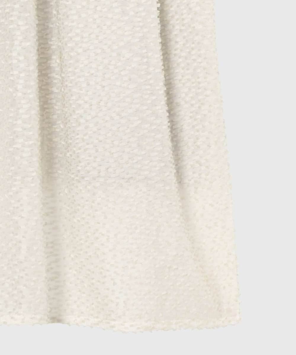 DÉPAREILLÉ TAPE CUT JACQUARD SKIRT / テープカットジャガードスカート ホワイト