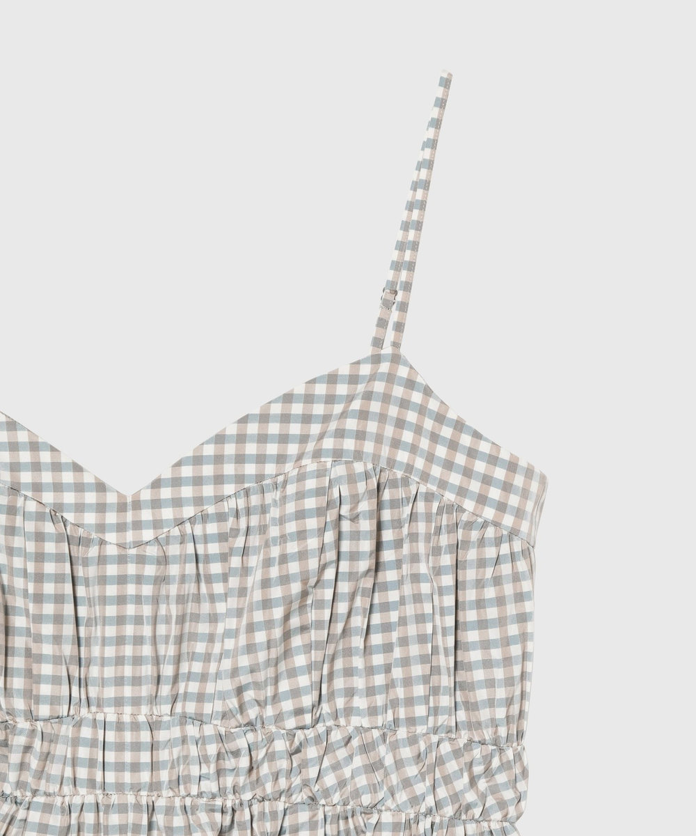 DÉPAREILLÉ GINGHAM WIDE SALOPETTE / ギンガムワイドサロペット チェック