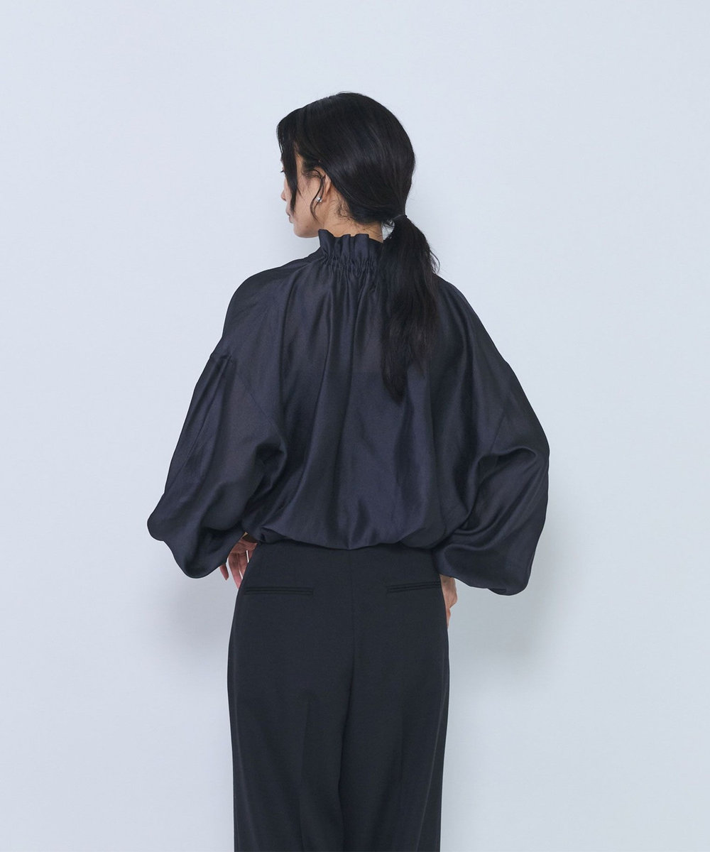 1er Arrondissement ニュアンスブラウス ブラック