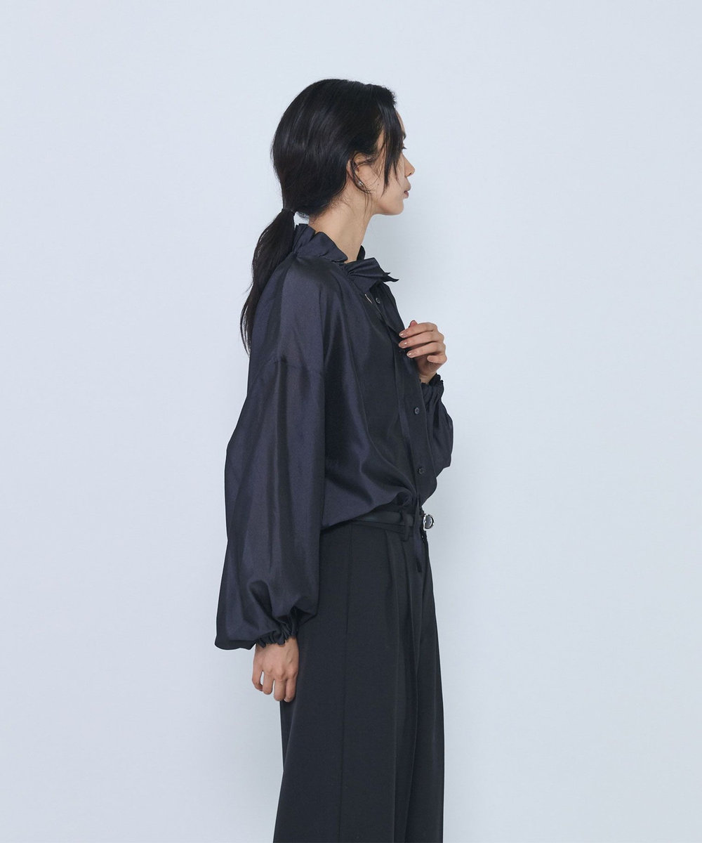 1er Arrondissement ニュアンスブラウス ブラック